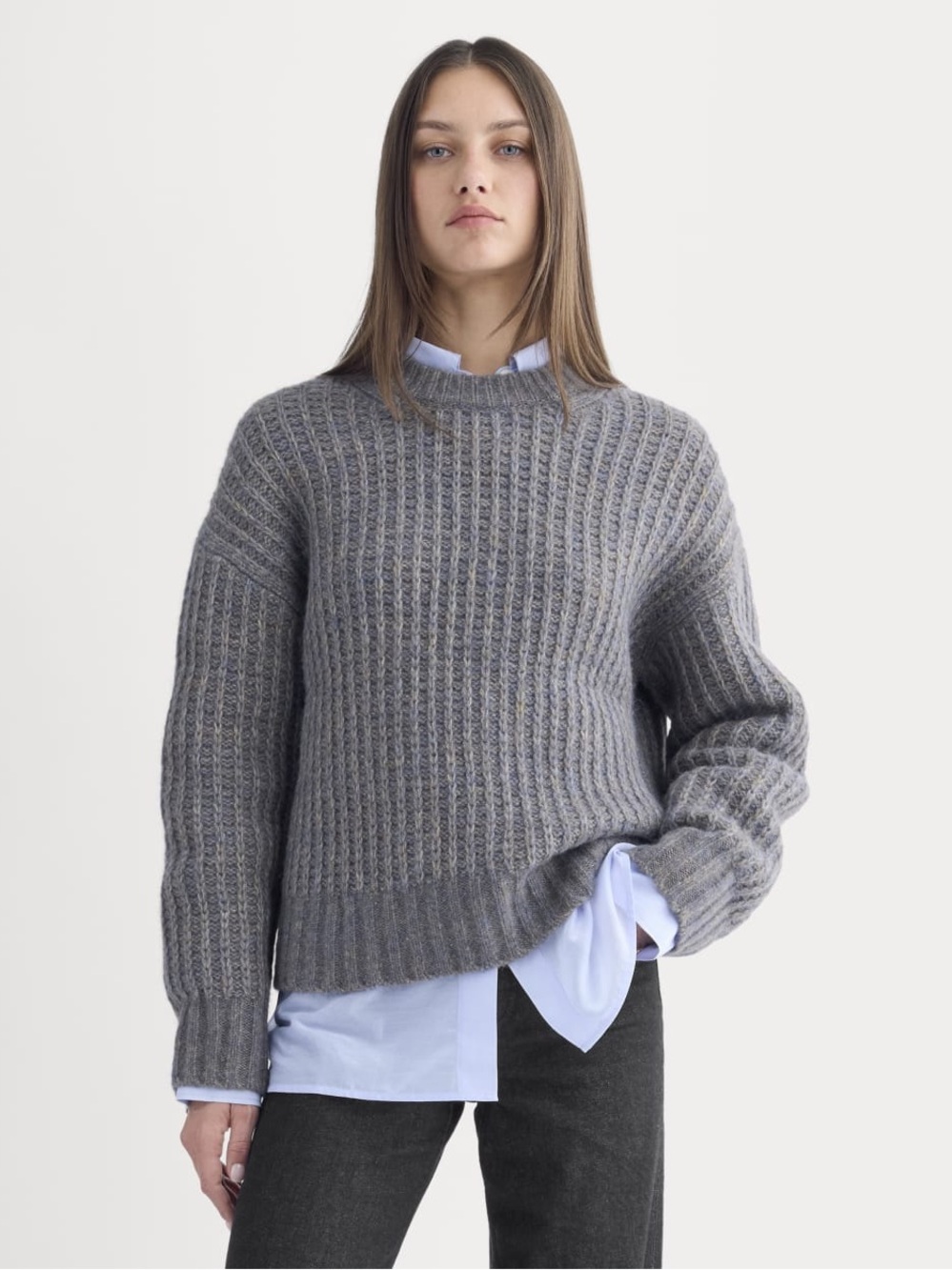 Everlane Waffle Sweater in Cloud Wool NWOT